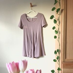 Lavender Short Sleeve flared dress